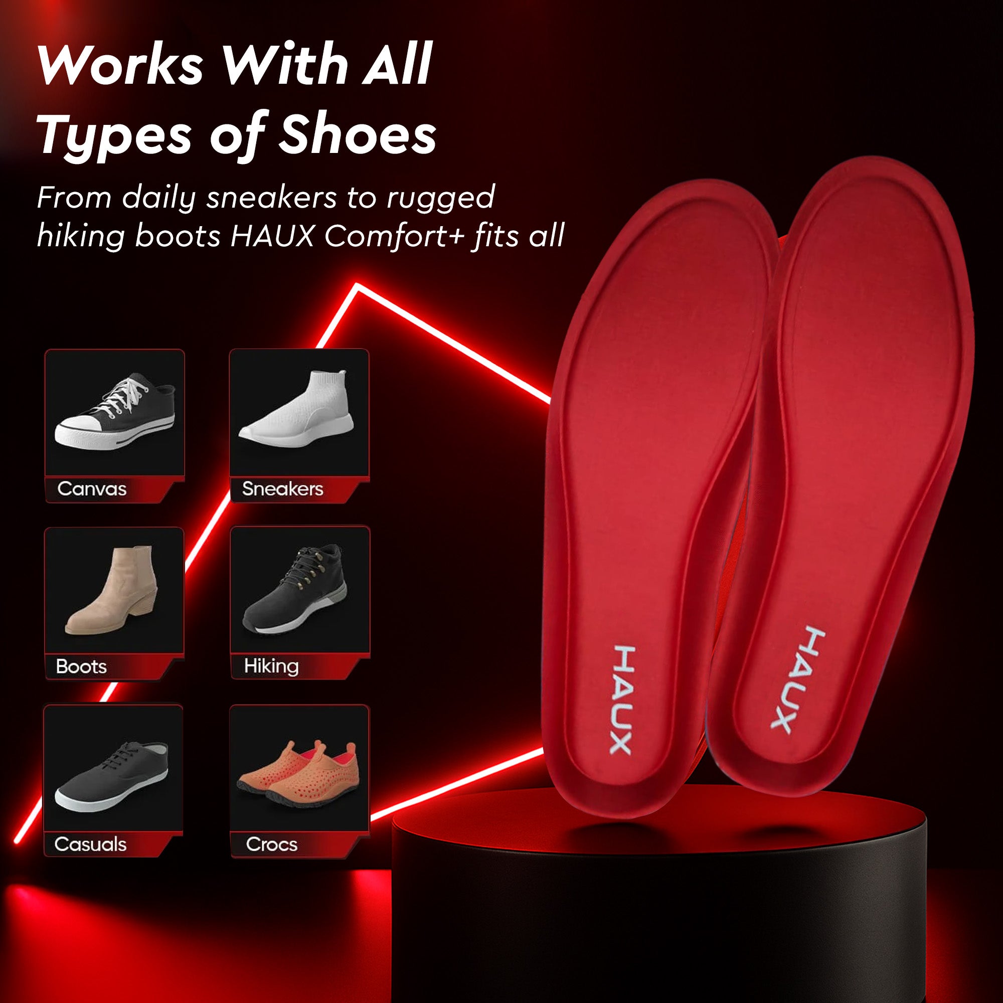 HAUX Comfort+ Memory Foam Insole for Men