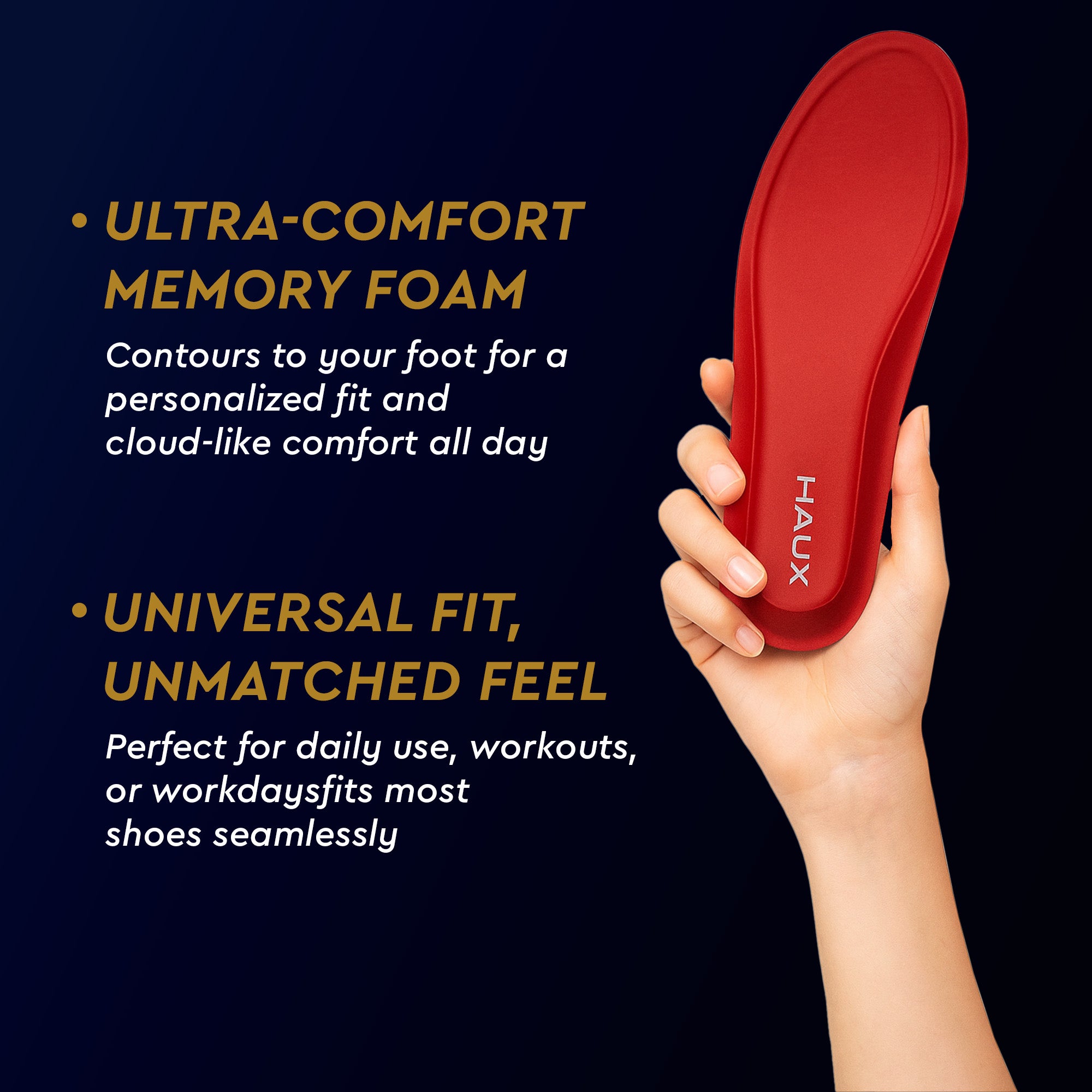 HAUX Comfort+ Memory Foam Insole for Men