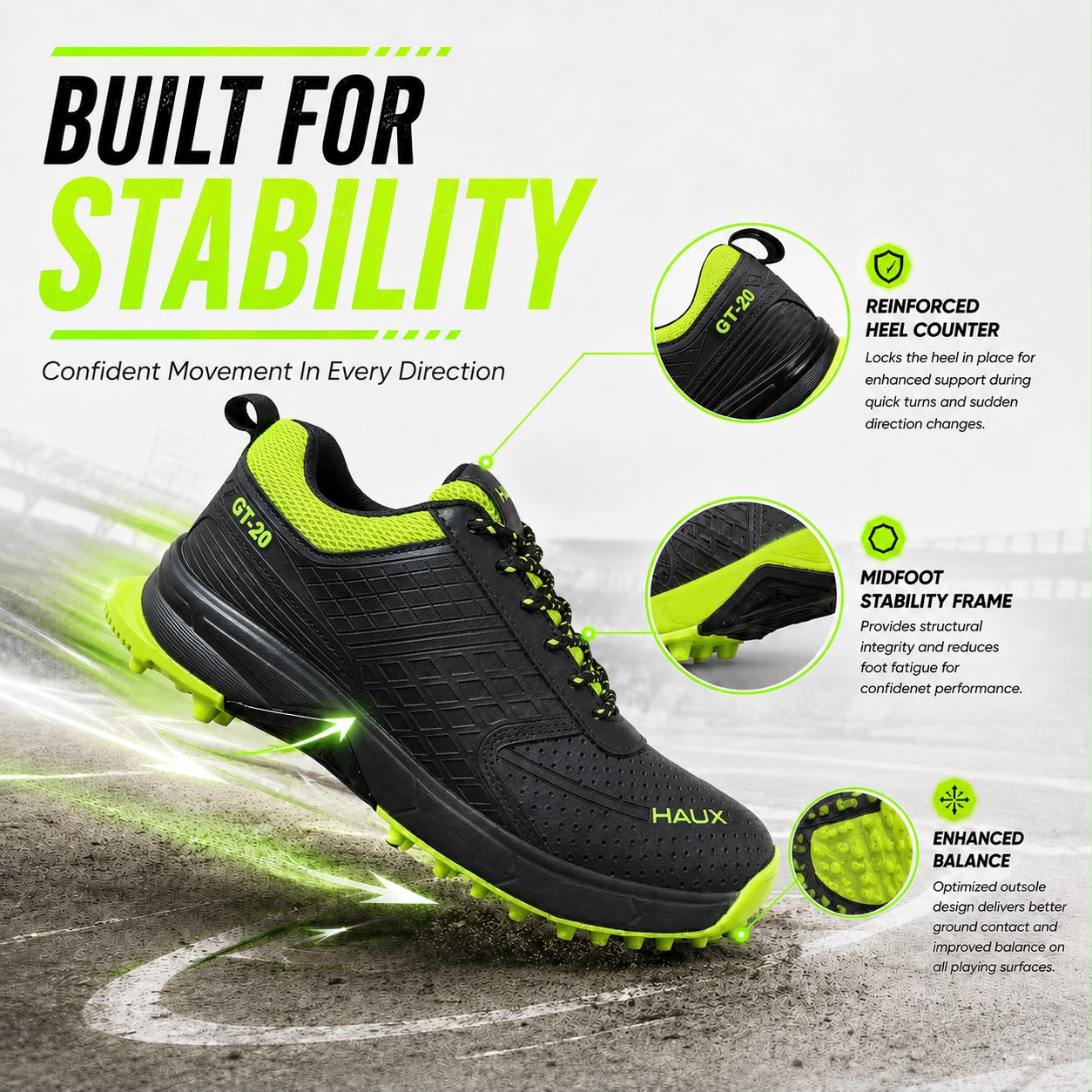 Haux Cricket Shoes For Men