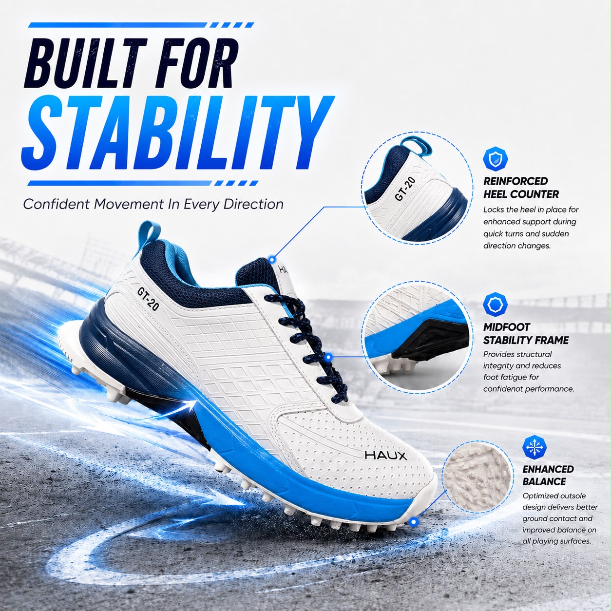 Haux Cricket Shoes For Men